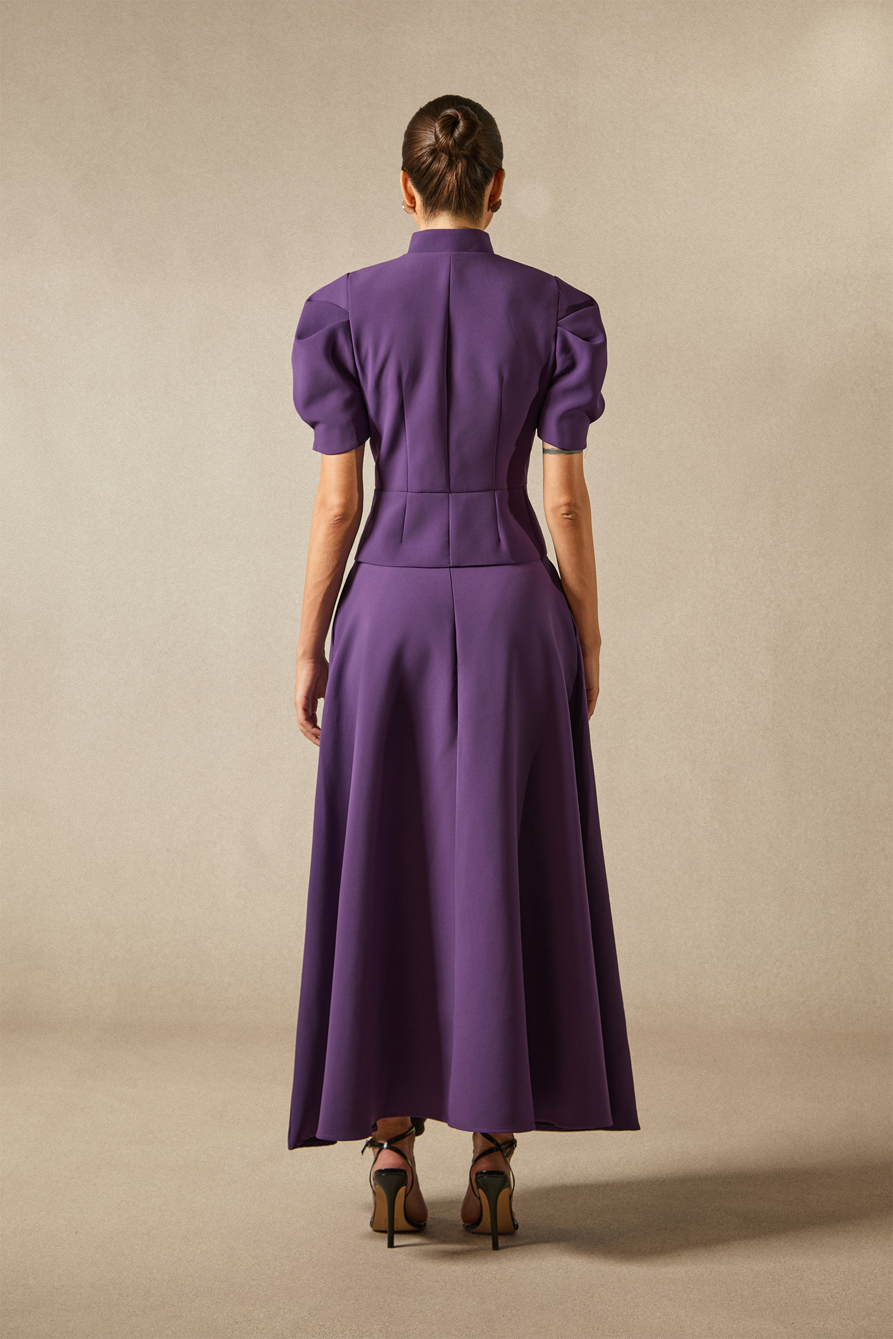 Rosie Mock Neck Puff Sleeve Top & Maxi Skirt Set