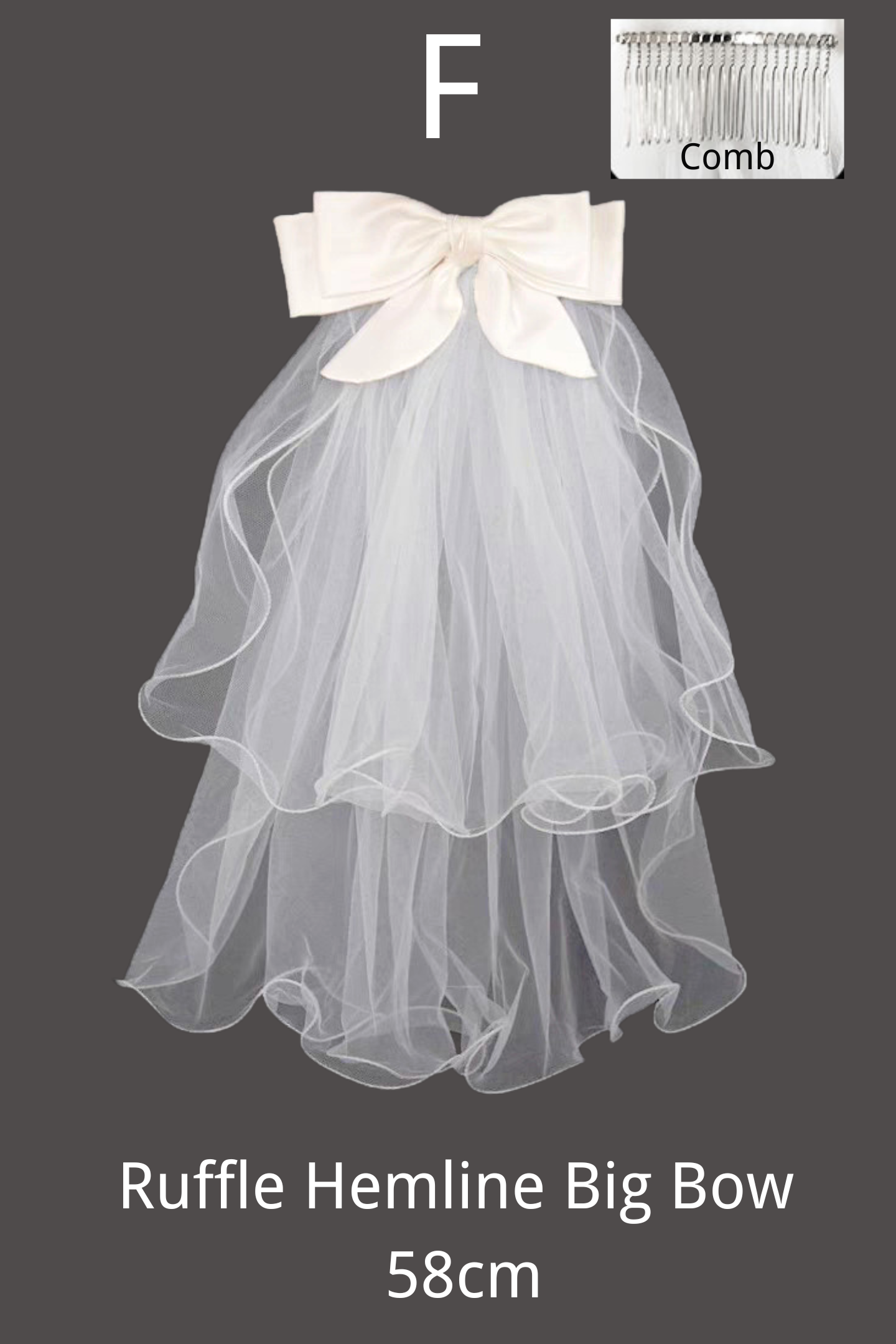 Rosalind Ribbon Big Bow Veil